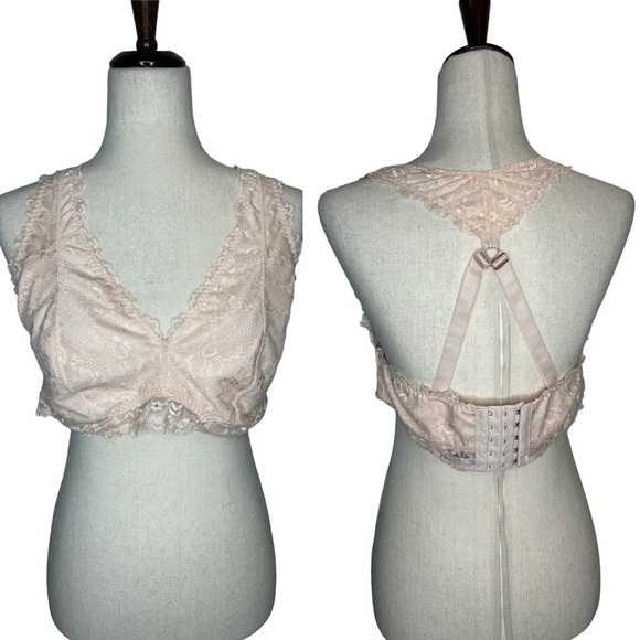 Savage x Fenty Lace Bralette Women's 2X Blush Pink‎ Racerback - Picture 1 of 6
